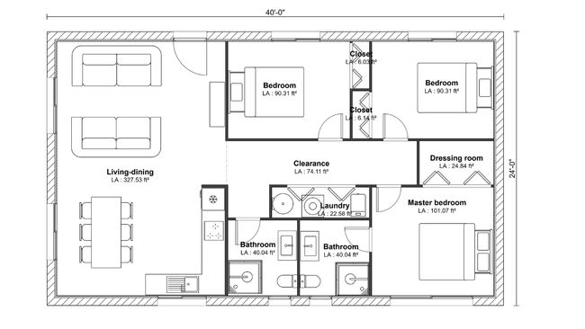 Three Containers, Side By Side Layout