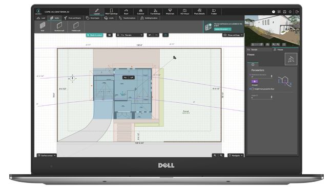 UI Cedreo terrain for site plan