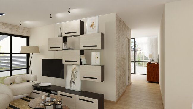 Rendu 3D extension vue intérieur