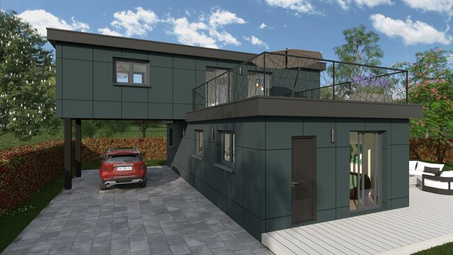 Cross Stacked Layout container house