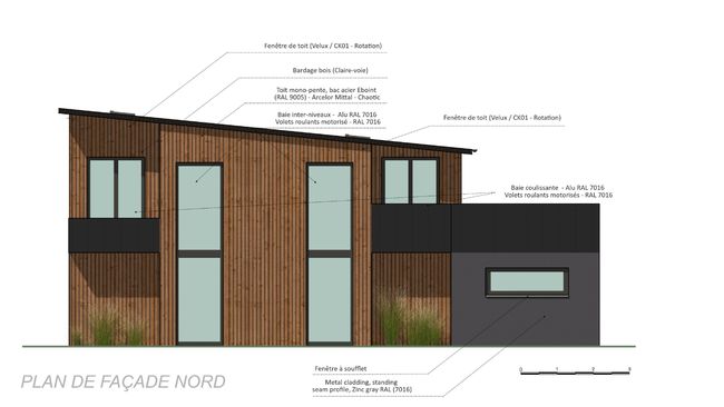 plan de façade annoté réalisé avec Cedreo
