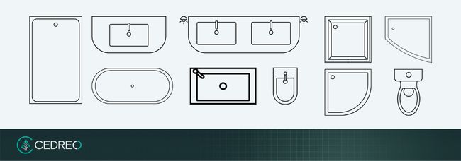 Plumbing floor plan symbols