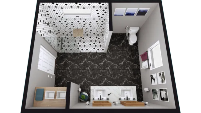 3D floor plan of a ADA bathroom by Cedreo