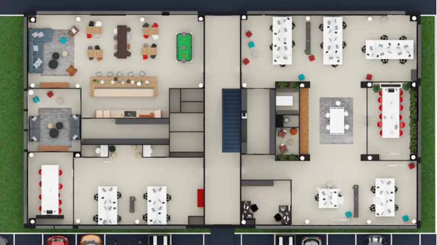 3D floor plan of Cedreo office created with Cedreo software