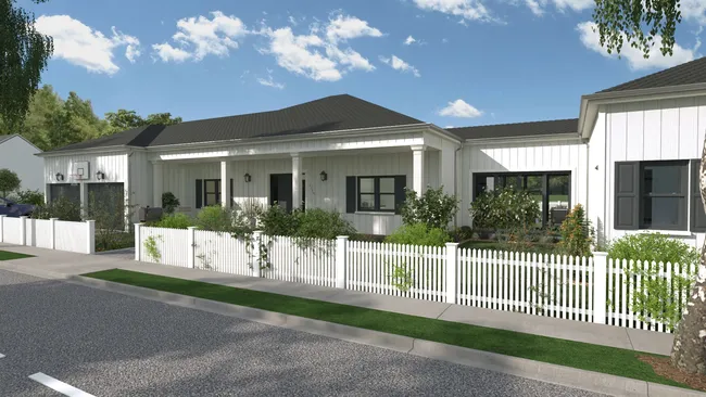 3D render of a ranch house designed with Cedreo