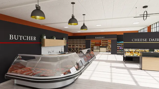 3D render of a grocery designed with Cedreo