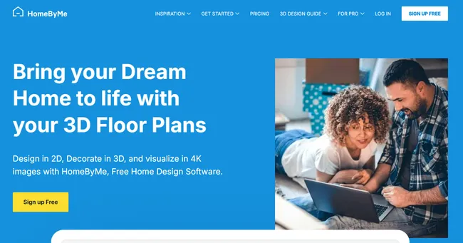 screenshot home page home by me