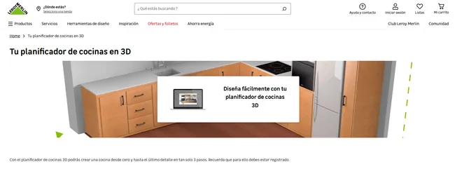 página de inicio leroy merlin cocina