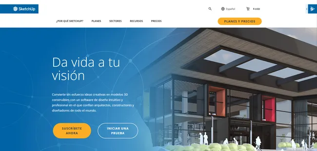 página de inicio sketchup