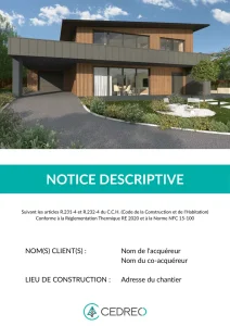 1ère page d'une notice descriptive CCMI