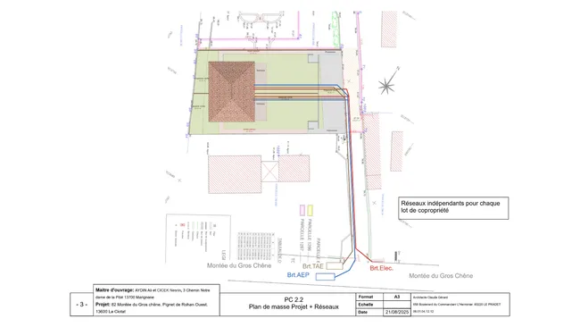 Plan de masse 2 projet La Ciotat réalisé par Immo3D