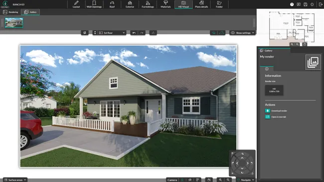 UI shot Cedreo - HD visual step - 3D render
