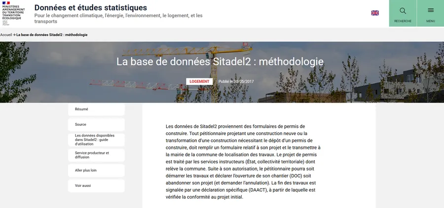 page d'accueil du site web sitadel 2